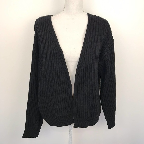 NWT Code X Mode Knit Black Cardigan Sweater Size Large - Picture 2 of 10